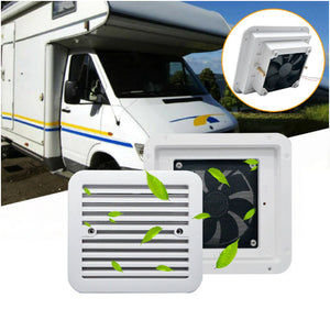 12V-Lüftungsventilator Weiss für Seitenabluft, Staubdicht