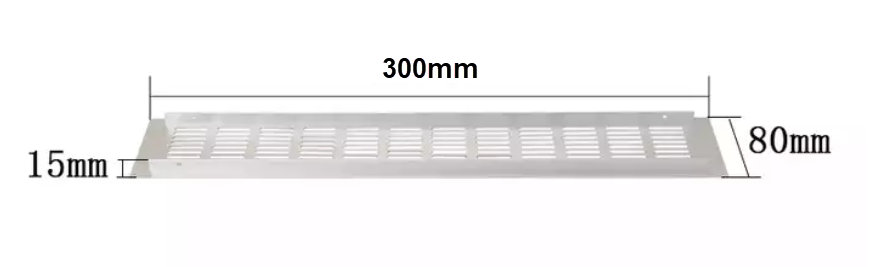 Lüftungsgitter 300mm x 80mm