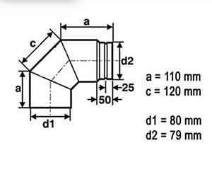 Tiny-stove 90° Adapter