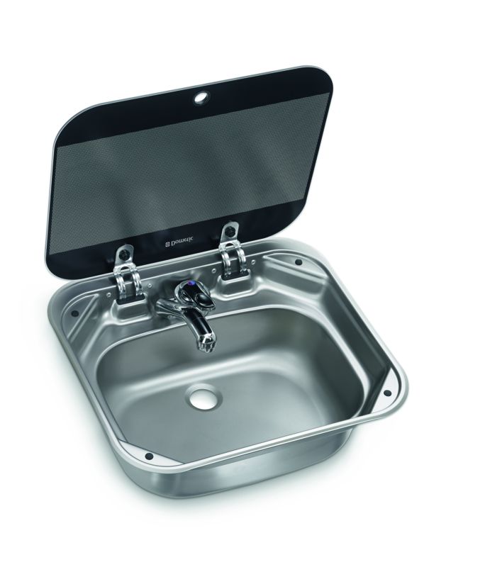 Lavello Dometic con copertura in vetro (VA8005)