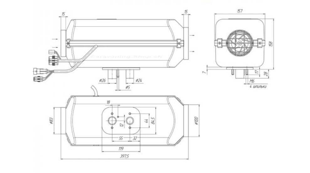 Autoterm-Air 4D Diesel-Luftstandheizung 4kW, 12V inkl. Bedienteil PU-28