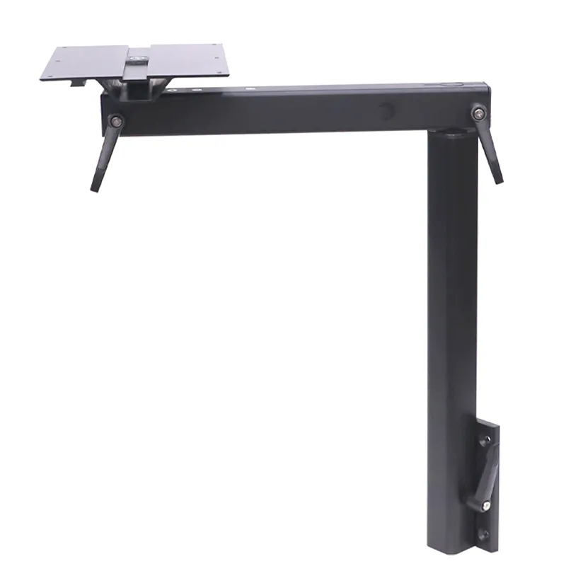 Support de table noir, pivotant et amovible, aluminium, pied de table