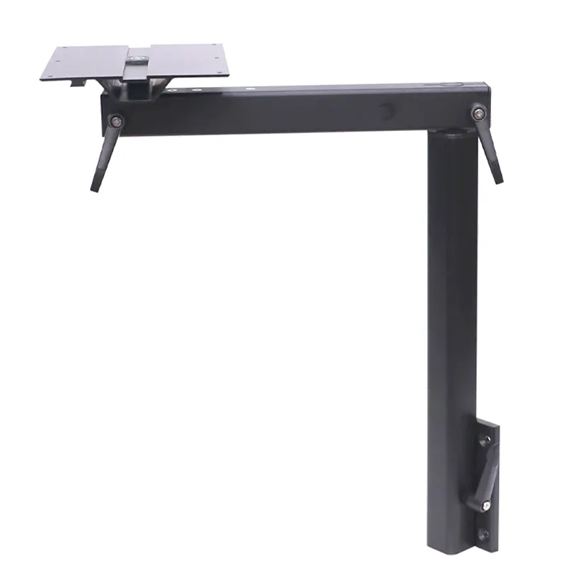 Tischhalterung schwarz, drehbar und abnehmbar, Aluminium, Tischbein