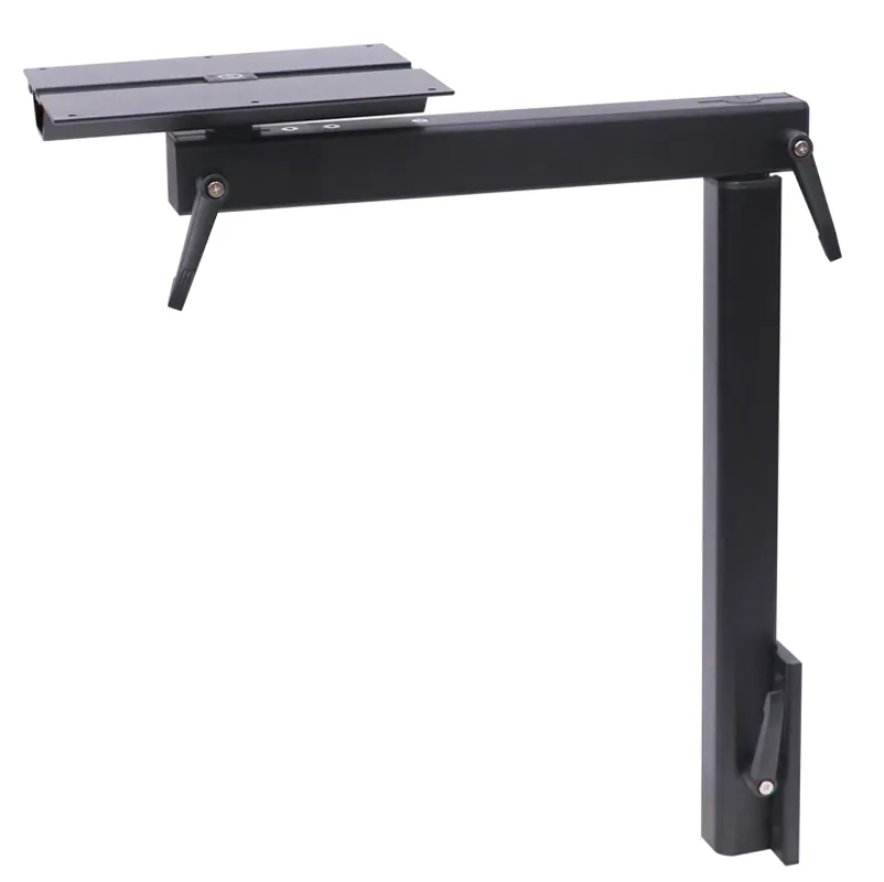 Support de table noir, pivotant et amovible, aluminium, pied de table