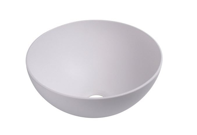 Lavabo rond blanc, dimensions : ø 300 mm, H 135 mm