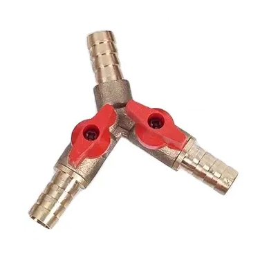10mm Y-Stück mit 2x Abschliesshahn