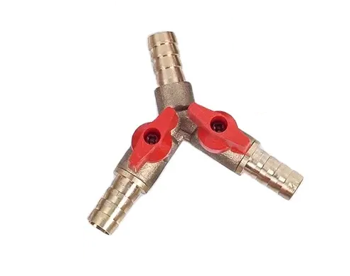 10mm Y-Stück mit 2x Abschliesshahn